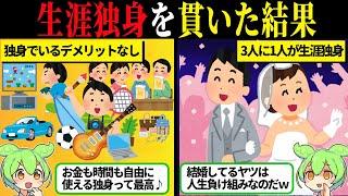 生涯独身で過ごすことは結婚するよりも幸せなのか？【ずんだもん＆ゆっくり解説】