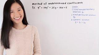 Method of undetermined coefficients, g(x) = polynomial | Math with Janine