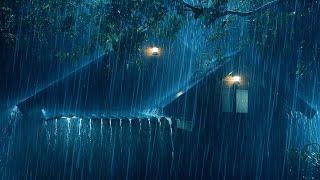 Drift to Sleep Quickly on a Rainy Night | Heavy Rainfall  & Loud Thunder | Soothing White Noise