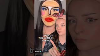 PIPE CLEANER MAKEUP?  #makeup #makeuptutorial #makeuphacks #weirdmakeup