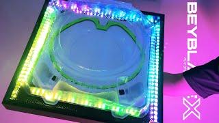 GLOWING MULTICOLOR STADIUM SETUP! | Custom Light-Up Beyblade X Stadium Build & Testing With Battes!