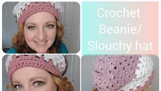 crochet beanie/ slouchy hat tutorial