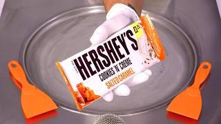 ASMR | How to make Hershey's Cookies 'N' Creme Salted Caramel - Ice Cream Rolls (no talking)