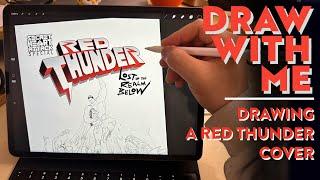 Drawing a Red Thunder Cover  Draw With Me