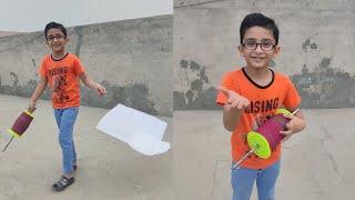 Chottu Ustad flying kite on Raining weather at home - Mr.kites