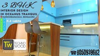3bhk Interior Design In Margondanahalli | Technowood Interiors | For More Details Call Us 8050939682