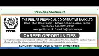 ppcbl Career 2023 - Punjab Provincial Cooperative Bank Jobs 2023