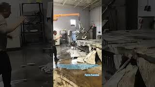 Unfortunate Incident: Luxury Stone Wall Damaged During Hoisting