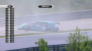 TCR International Series 2017. Race 1 Salzburgring. Robert Huff Huge Crash Rolls