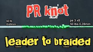 Fishing knots : PR KNOT without BOBBIN very easy 》Braid To Leader