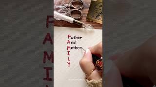 What is “FAMILY”?  #shorts #nhuandaocalligraphy #family