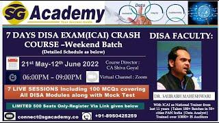 How to Clear DISA Exam by ICAI for CA Members in July 2022