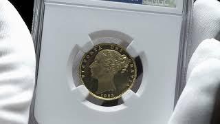 Auction 78 | Lot 28 | United Kingdom Victoria 1853 Gold Sovereign Extremely Rare, R4 - NGC PF63 UCAM