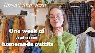 One week of homemade autumn outfits  knitting, dyeing and sewing my handmade wardrobe