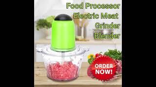 Multifunctional electric meat fruit and vegetable cutter, chopper, slicer, grinder and processor