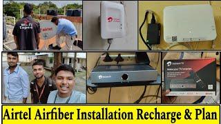 Airtel Xsteam Airfiber full installation Process Connection,Recharge,Plan & Speed #airtel #wifi