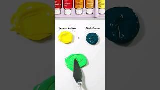 What color do mixed this colors make?? #paintmixing #colormixing #painttapping #satisfyingart