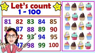 Learn how to count from 1 - 100  || Counting numbers 1 to 100 || Counting tutorial for kids.