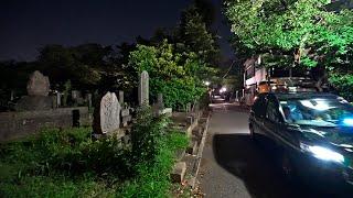 Night walk in the maze of Yanaka Ginza streets, Japan・4K HDR