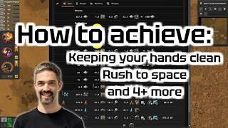 How to achieve "Keeping your hands clean" + "Rush to space" in Factorio Space Age