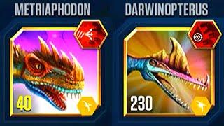 BATTLE MODS METRIAPHODON VS DARWINOPTERUS | JURASSIC WORLD THE GAME