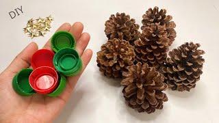 Easy Christmas Decorations ideas With Recycled Items And Pine Cones | Tips and tricks | Locye crafts