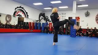 Sensei Melissa Performing Mass Attacks - Martial Arts FL