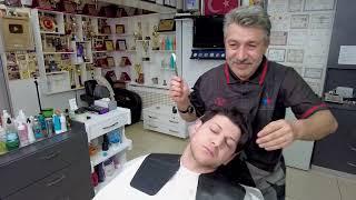 WONDERFUL RELAXING ASMR ANATOMICAL HAIR CUTTING , HEAD MASSAGE WITH MUNUR ONKAN