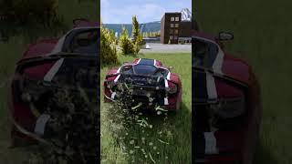 When Speed Goes Wrong: Sports Car Crash!  #CarFail #beamngdrive #shorts