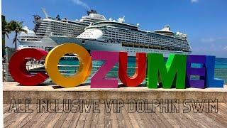 Adventure of the Seas Day 5 | All Inclusive VIP Dolphin Swim Excursion | Dolphinaris |Cozumel Mexico