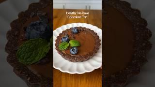 Healthy No-bake Chocolate Tart 🫐️