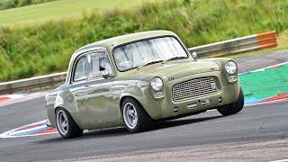 TURBO Powered 1959 Ford 100E at Thruxton Circuit