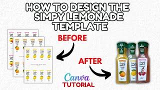 DIY Custom Simply Juice Labels in Canva | Simply Lemonade, Raspberry Lemonade & Orange Juice