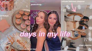 weekly vlog! halloween sleepover, productive days in my life, boohoo haul, cheer practice +bffs bday