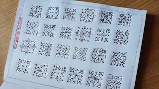 5-5  straight dots 30 pulli kolams/Muggulu | Daily Use Kolam |Easy Rangoli #rangoli #daily