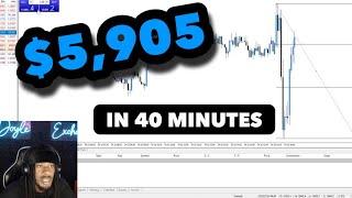 Live Trading (NAS100): $5,905 In 40 Minutes Using Fibonacci Strategy