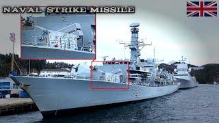 The Royal Navy Type 23 frigate has re-equipped its with Naval Strike Missiles (NSM)