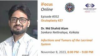Infections & Tumors of the Lacrimal System, Dr Md Shahid Alam, Wednesday, Nov 8, 8:00 PM to 9:00 PM