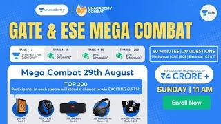 Win Ipad Mini, Fitbit Versa, JBL products & amazon vouchers. Enroll for GATE & ESE Mega Combat