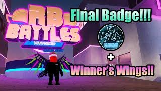 FINAL BADGE in Roblox Battles!! and Winner's Wing!