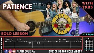 Patience - Guns N' Roses (Solo Lesson with Tabs + Normal/Slow Speed)