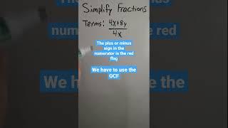 DON'T Make This Mistake When Simplifying Fractions #math #review #short #tips #fypシ #algebra #study