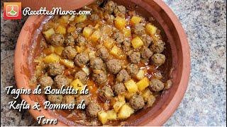 Recette Tagine de Boulettes de Kefta & Pommes de Terre