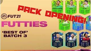 FIFA21 Futties batch 3 best of pack opening 87+ X 10, 83+ X 20 icon swap packs