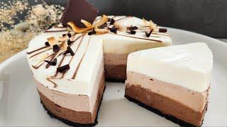No Bake Triple Chocolate Cheesecake | Snowuri Baking
