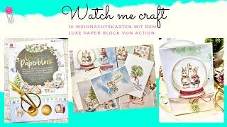 ️ 10 Weihnachtskarten I Luxe Paper Block von ACTION I Watch me craft I DIY I Annilis Welt ️