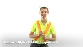 Carhartt High Vis Suspenders In Orange and Safety Lime