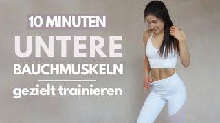 In 10 MIN UNTERE BAUCHMUSKELN trainieren // rückenschonend, ohne Geräte | Tina Halder