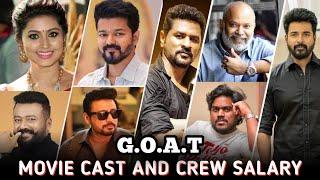 GOAT Thalapathy VIJAY's movie Actors salary | #GOAT #ThalapathyVijay | Cinema Fans TV