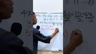 Simultaneous equation method of substitution #stemeducation #education #math